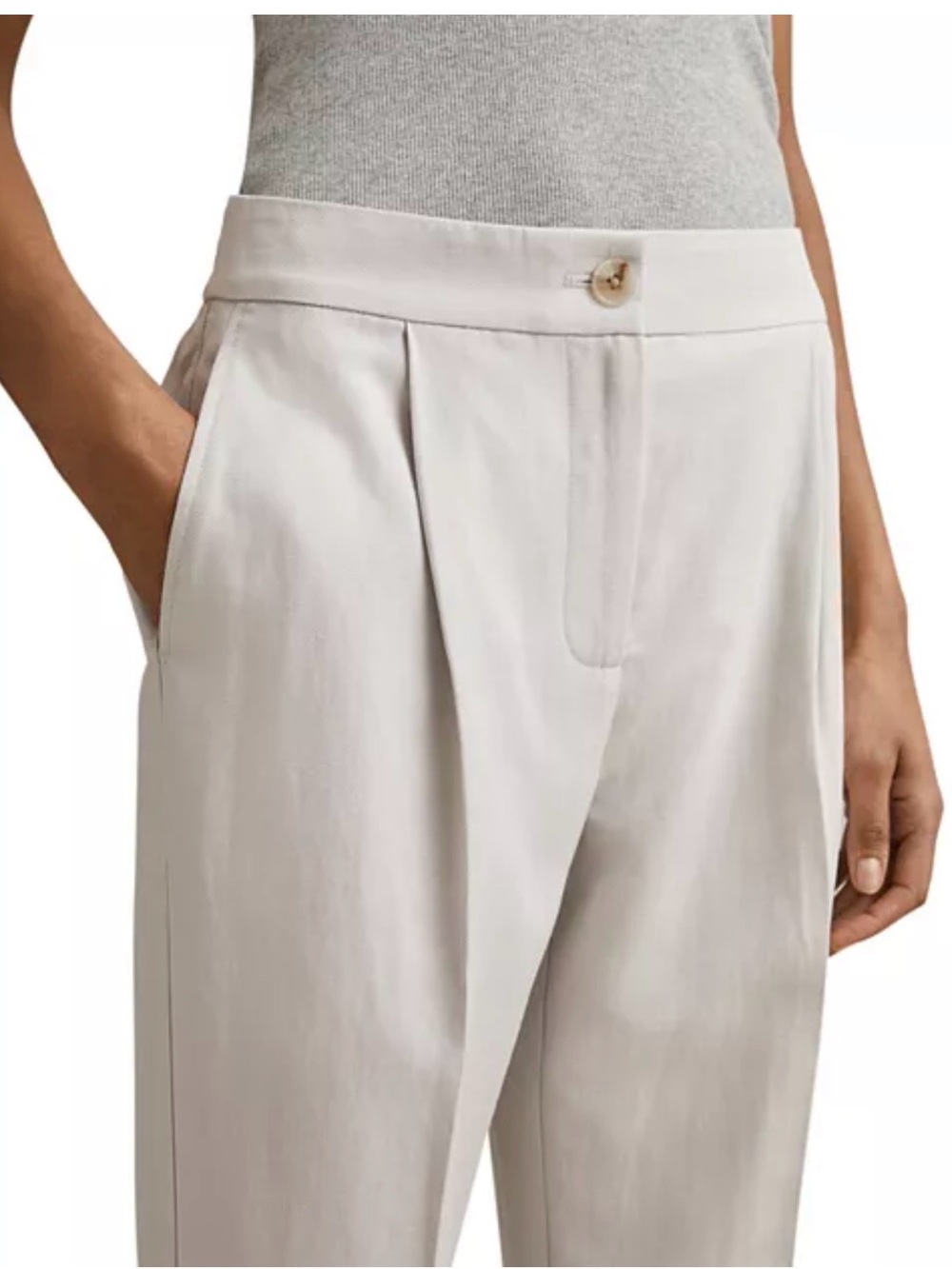 NWT- REISS Farrah Tapered Pants, Grey, size US12 - Picture 4 of 12